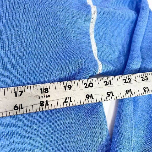 Raffi Shirt Womens Blue Round Neck Long Sleeve Linen Pullover T-Size Small - Picture 6 of 7